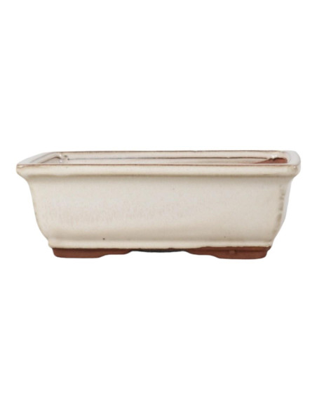 Vaso de Bonsai Rectangular 18,5*13,5*6 cm Creme - Yixing