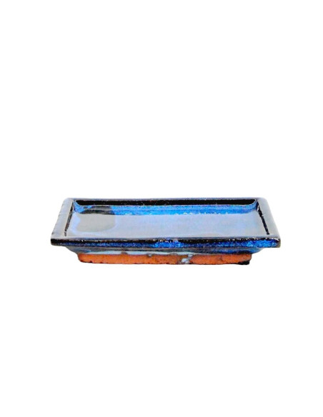 Prato Cerâmico Rectangular 14*9*2 cm Azul