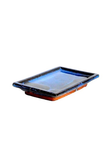 Prato Cerâmico Rectangular 14*9*2 cm Azul