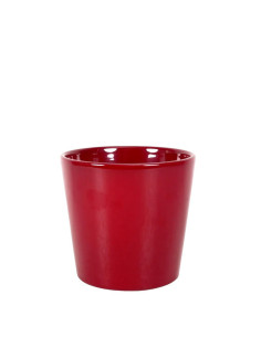 Keramik-Cachepot Basic Rotwein