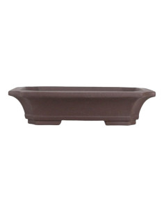 Rechteckiger Bonsai-Topf Hakusan 35*26,5*9,5 cm ohne Glasur - Yixing