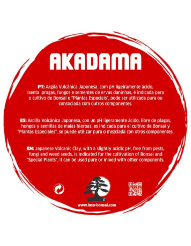 Akadama 3 a 6 mm - Substrato per Bonsai - 1,5 Lt