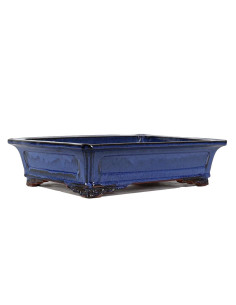Rectangular Bonsai Pot 36*27*9.5 cm Blue - Yixing 2