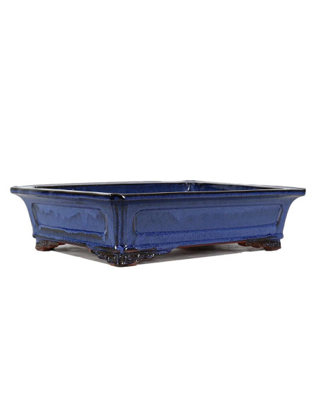Rechteckiger Bonsai-Blumentopf 36*27*9,5 cm Blau - Yixing