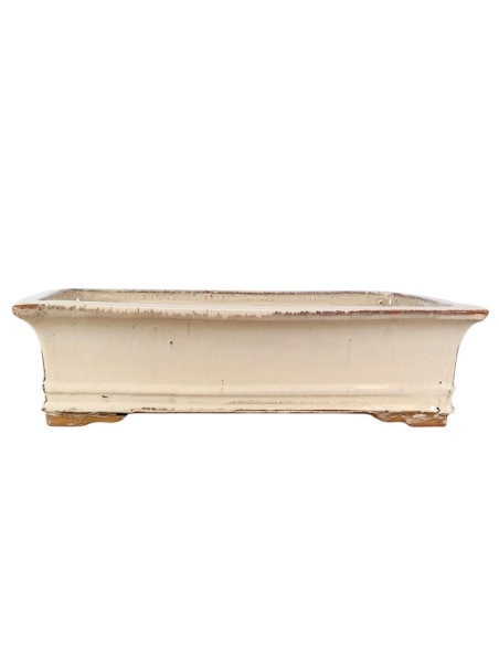 Pot de bonsaï rectangulaire 52*42*13 cm crème - Yixing
