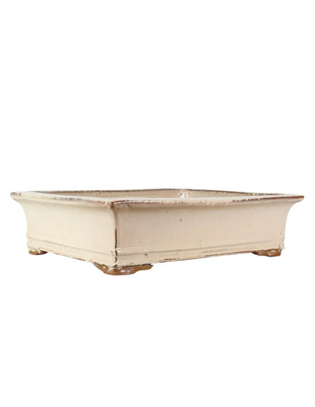Pot de bonsaï rectangulaire 52*42*13 cm crème - Yixing