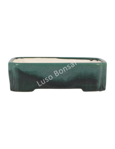 Vaso de Bonsai Rectangular 18*15*5 cm Verde – Yixing | Luso Bonsai