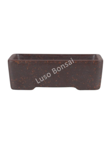 Pot of Bonsai Rectangular 10,5*7.5*3,5 cm Glazed Yixing | Luso Bonsai