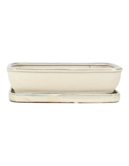Vaso de Bonsai Rectangular 20*15*5,5 cm Creme - Yixing