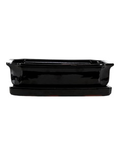 Vaso di Bonsai Rettangolare + Piatto 31*24,5*8 cm Nero - Yixing