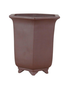 Vaso da Bonsai Cascata Esagonale 19*16,5*21 cm Senza Smalto - Yixing 2
