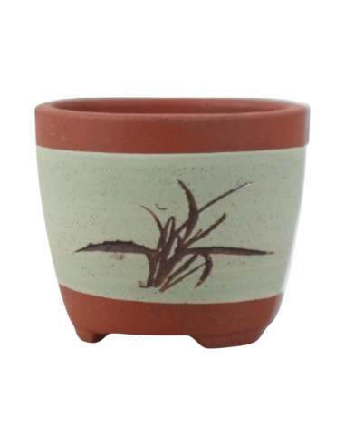 Pot by Bonsai Cascade 13,5*13,5*11 cm c/Desenhos No Glazed - Yixing...