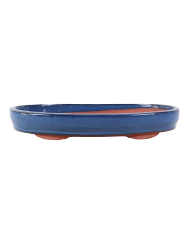 Vaso de Bonsai Oval 37,5*25*6,5 cm Azul – Yixing | Luso Bonsai