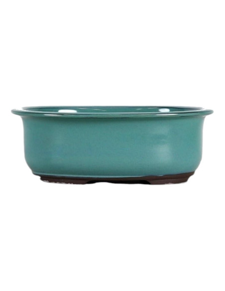 Vase à bonsaï ovale 27*22*8 cm vert - Japon