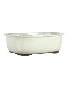 Vase à bonsaï ovale 28*24*8,5 cm crème - Japon 2