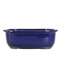 Vase à bonsaï ovale 31*26,5*8,5 cm bleu - Japon
