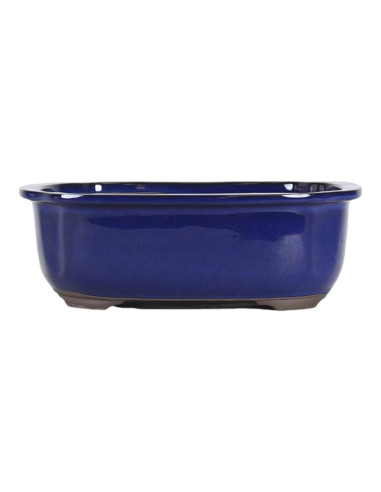Vase à bonsaï ovale 31*26,5*8,5 cm bleu - Japon