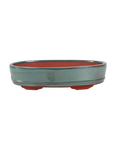 Vaso da Bonsai Ovale 35,5*25*9 cm Verde – Yixing