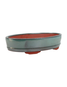 Ovaler Bonsai-Topf 35,5*25*9 cm Grün – Yixing 2