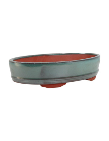 Vaso de Bonsai Oval 35,5*25*9 cm Verde – Yixing