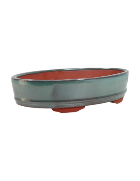 Vaso de Bonsai Oval 35,5*25*9 cm Verde – Yixing