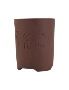 Krug ohne Loch 14,5*18 cm mit Zeichnungen Ohne Glasur - Yixing 2