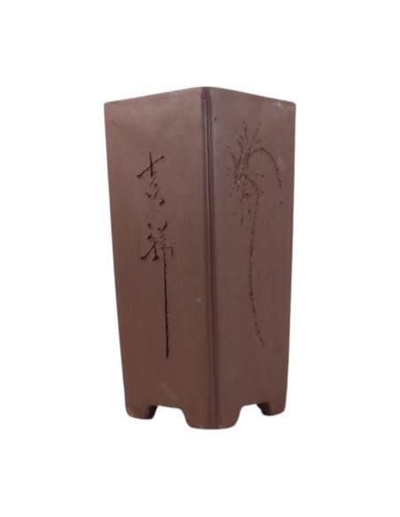 Vase für Bonsai Wasserfall 36*16,5*16,5 cm mit Zeichnungen ohne Glasur - Yixing