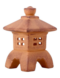 Petite lanterne en céramique - Marron - 21*12*12 cm 2