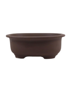 Oval Bonsai Pot 21*17.5*6.7 cm Unglazed - Japan