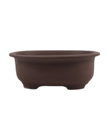 Vaso da Bonsai Ovale 21*17,5*6,7 cm Senza Smalto - Giappone