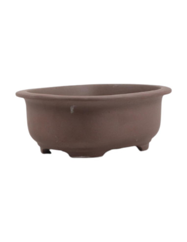 Oval Bonsai Pot 21*17.5*6.7 cm Unglazed - Japan