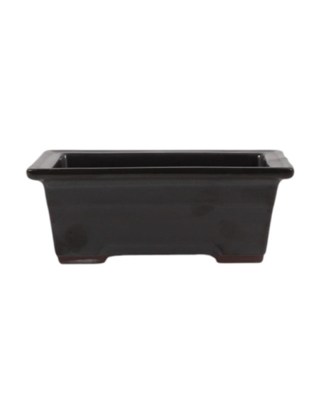 Vaso de Bonsai Rectangular 21,5*17,5*7,5 cm Preto - Japão