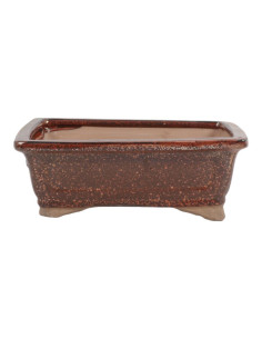Rechteckiger Bonsai-Topf 26*12,5*5,5 cm Braun Oxid - Yixing