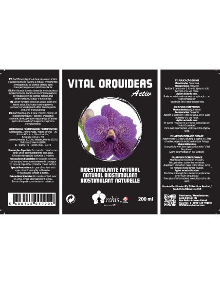 Vital Orquídeas Activ - Bioestimulante - 200 ml