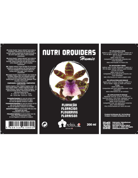 Nutri Orquídeas Humic Floração - Adubo - 200 ml