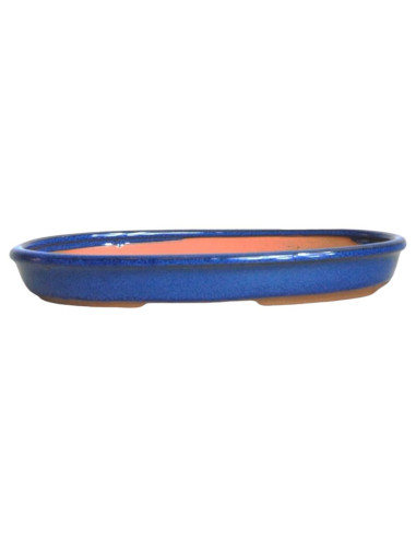 Vaso di Bonsai Ovale 30,5*20,5*4,5 cm Blu - Yixing