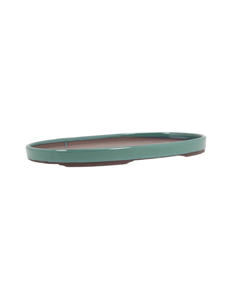 Oval Forest Bonsai Pot 41*28*3 cm Green - Japan