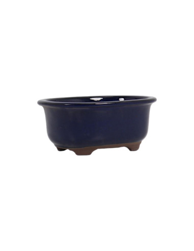 Maceta de Bonsái Ovalada 15,5*12*6,5 cm Azul - Japón