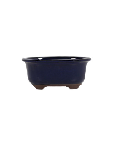 Vaso de Bonsai Oval 20,5*17,5*6,5 cm Azul - Japão