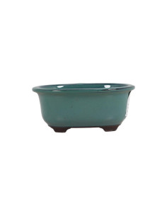 Maceta de Bonsái Ovalada 15,5*12*6,5 cm Verde - Japón