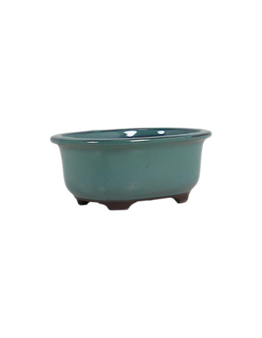 Vaso de Bonsai Oval 20,5*17,5*6,5 cm Verde - Japão