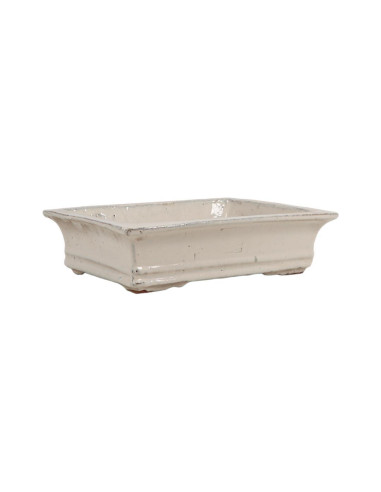 Rechteckiger Bonsai-Topf 35,5*29*10 cm Creme - Yixing