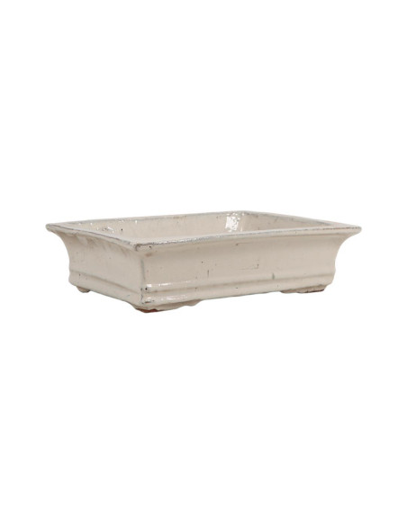 Vaso de Bonsai Rectangular 35,5*29*10 cm Creme - Yixing