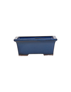 Vaso da Bonsai Rettangolare 16*13*5,5 cm Blu - Giappone