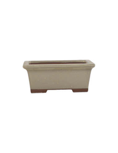 Vaso de Bonsai Retangular 16*13*5,5 cm Creme - Japão