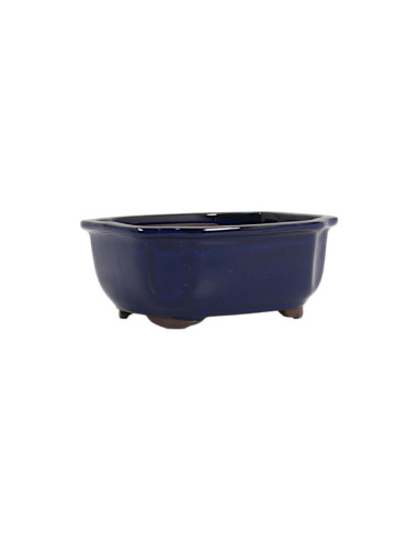 Ovaler Bonsai-Topf 14,5*12*6,5 cm Blau - Japan