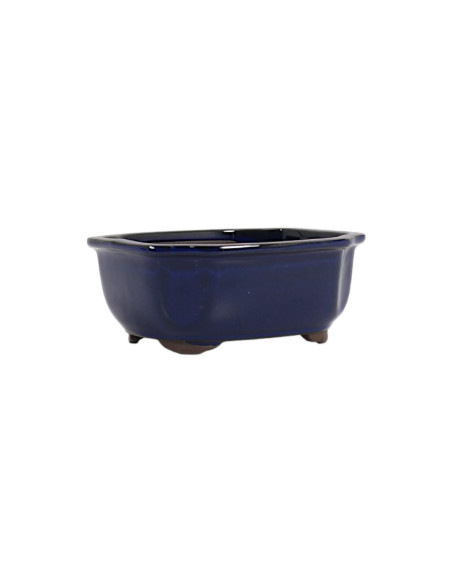 Ovaler Bonsai-Topf 14,5*12*6,5 cm Blau - Japan