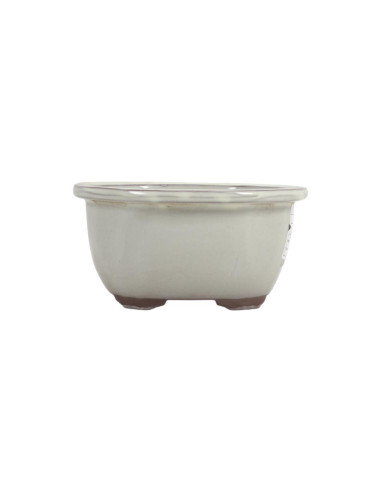Pot de Bonsai Ovale 23,5*18,5*8,5 cm Crème - Japon