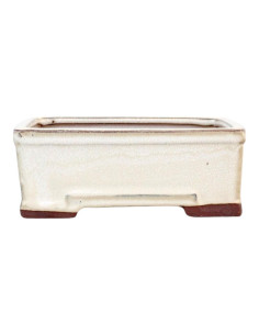 Rechteckiger Bonsai-Topf 32*23,5*10,5 cm Creme - Yixing