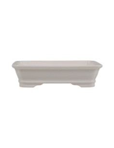 Vaso di Bonsai Rettangolare 22*17*5,5 cm Bianco Craquelé – Dehua